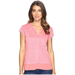 Sanctuary City Mix Short Sleeve Pink Top